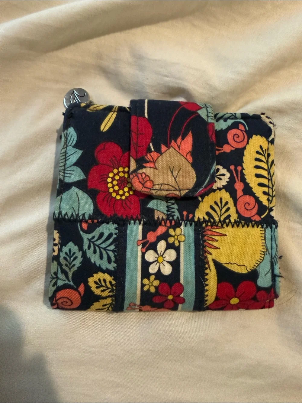Vera Bradley Floral Patchwork Quilted Compact Wallet